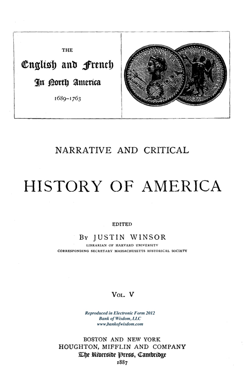 (image for) Narrative and Critical History of America, Vol. 5 of 8 Vols. - Click Image to Close